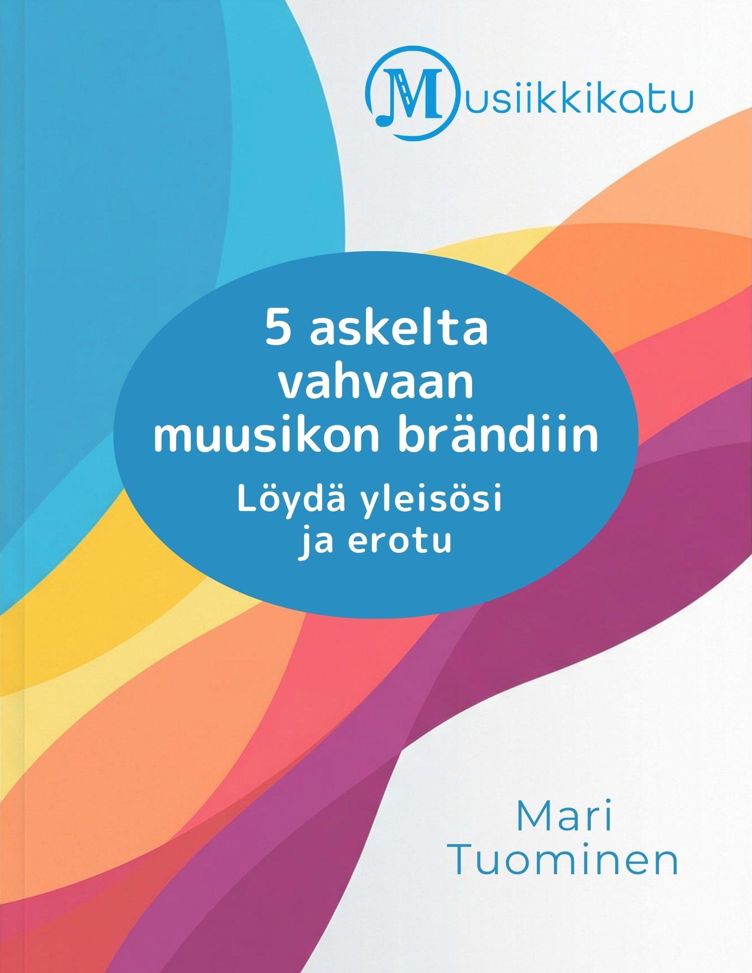 Oppaan kansikuva, värikkäitä graafisia kuvioita ja oppaan nimi